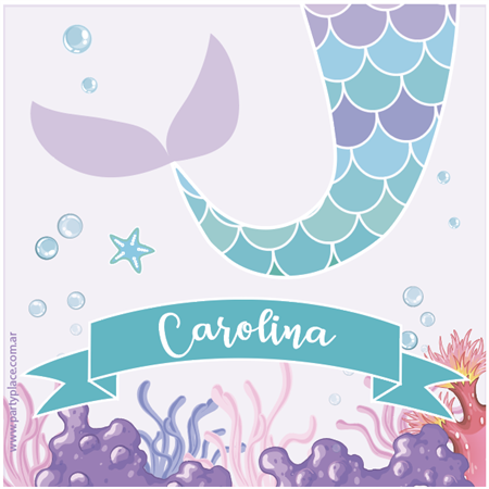 Stickers cuad. Sirena 16u Pers